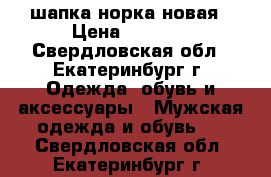 шапка норка новая › Цена ­ 4 000 - Свердловская обл., Екатеринбург г. Одежда, обувь и аксессуары » Мужская одежда и обувь   . Свердловская обл.,Екатеринбург г.